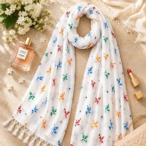 Cotton and Silk Scarf Dupatta